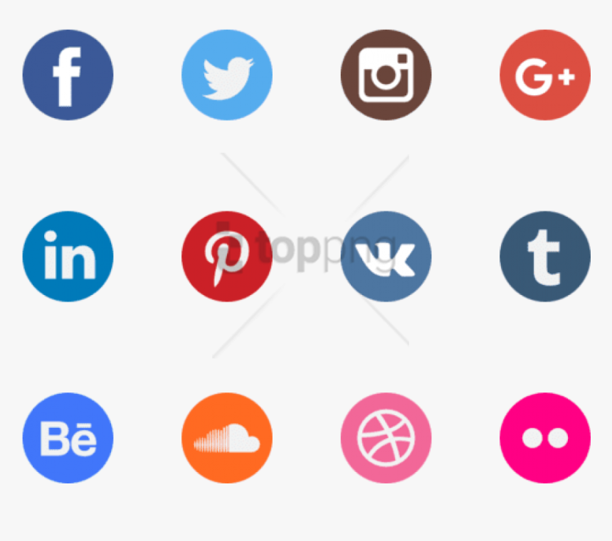 Social Media Icons Png Images - Transparent Background Png Format Social Media Icons, Png Download