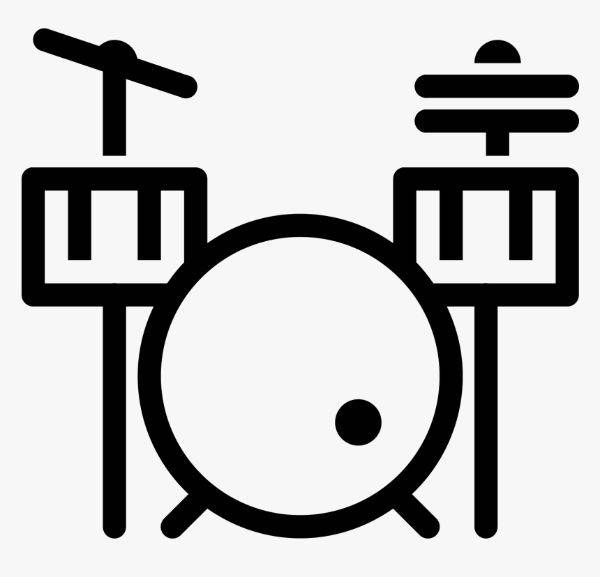 Drum Set Icon - Schlagzeug Icon, HD Png Download