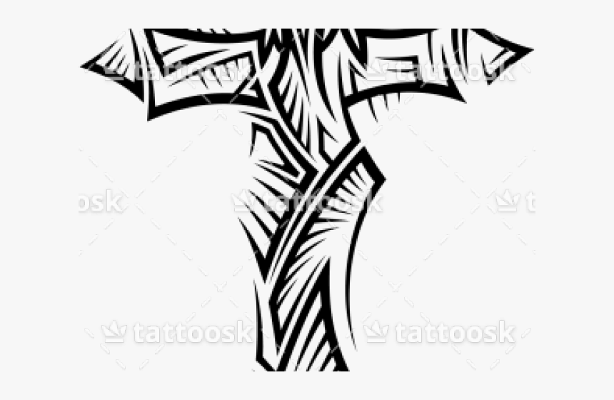 Cross Tattoos Clipart Clear Background - Cross With Clear Background, HD Png Download