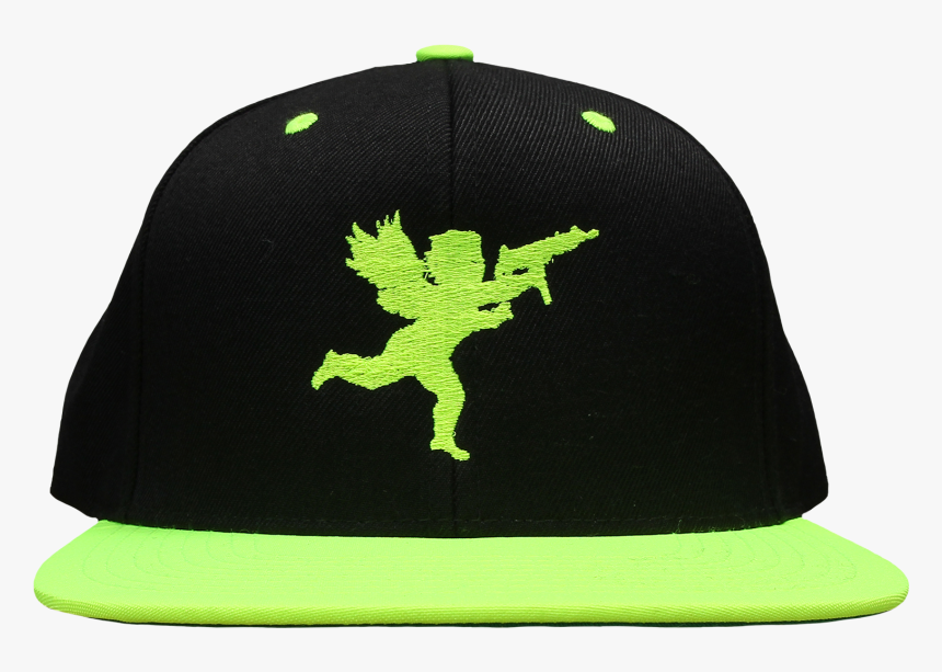 Cupid On Black/neon Green Snapback - Vanilla Ice Cupid Logo Hat, HD Png Download