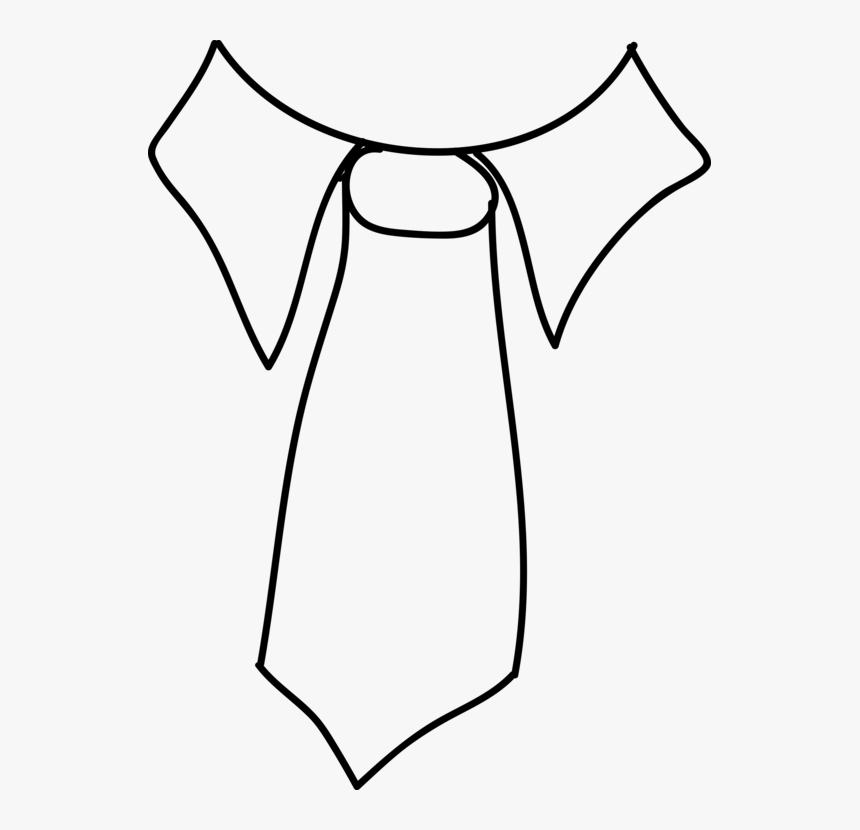 Symmetry,monochrome Photography,artwork - Tie And Collar Outline, HD Png Download