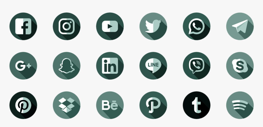 Social Media Icons 2019 Png, Transparent Png