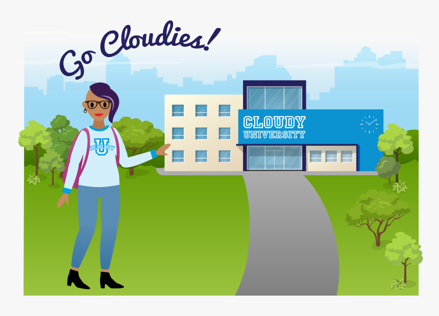 Sarah Bullard Is Excited To Be On Campus - Cartoon, HD Png Download