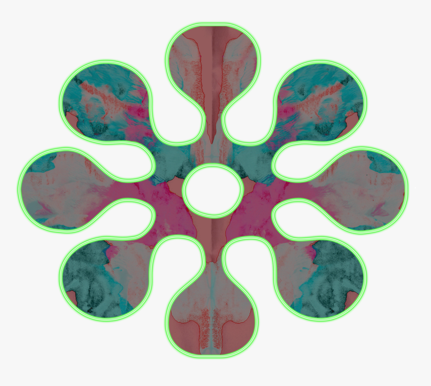 Wheel Flowe Neon Green Border - Boston Treepods, HD Png Download