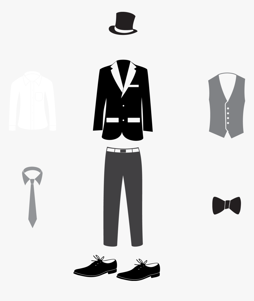 Transparent Tuxedo Png - Suit Dibujo, Png Download
