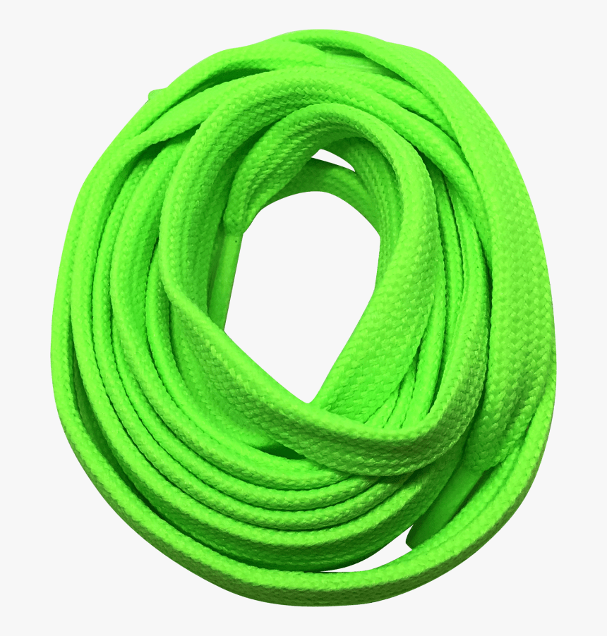 Fun Flat Poly - Neon Green Shoelaces, HD Png Download