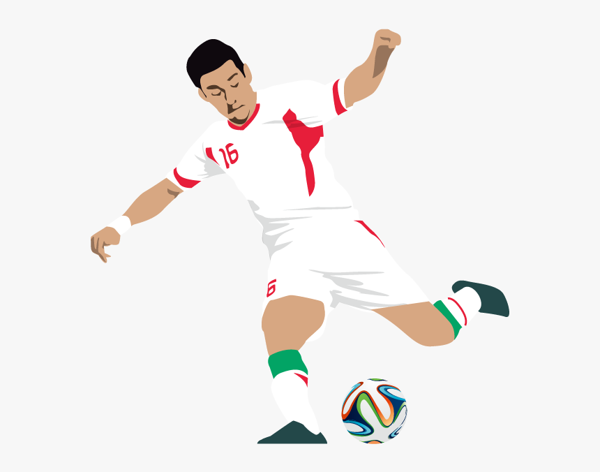Football Scalable Vector Graphics Drawing Animation - شخص يلعب كرة قدم, HD Png Download