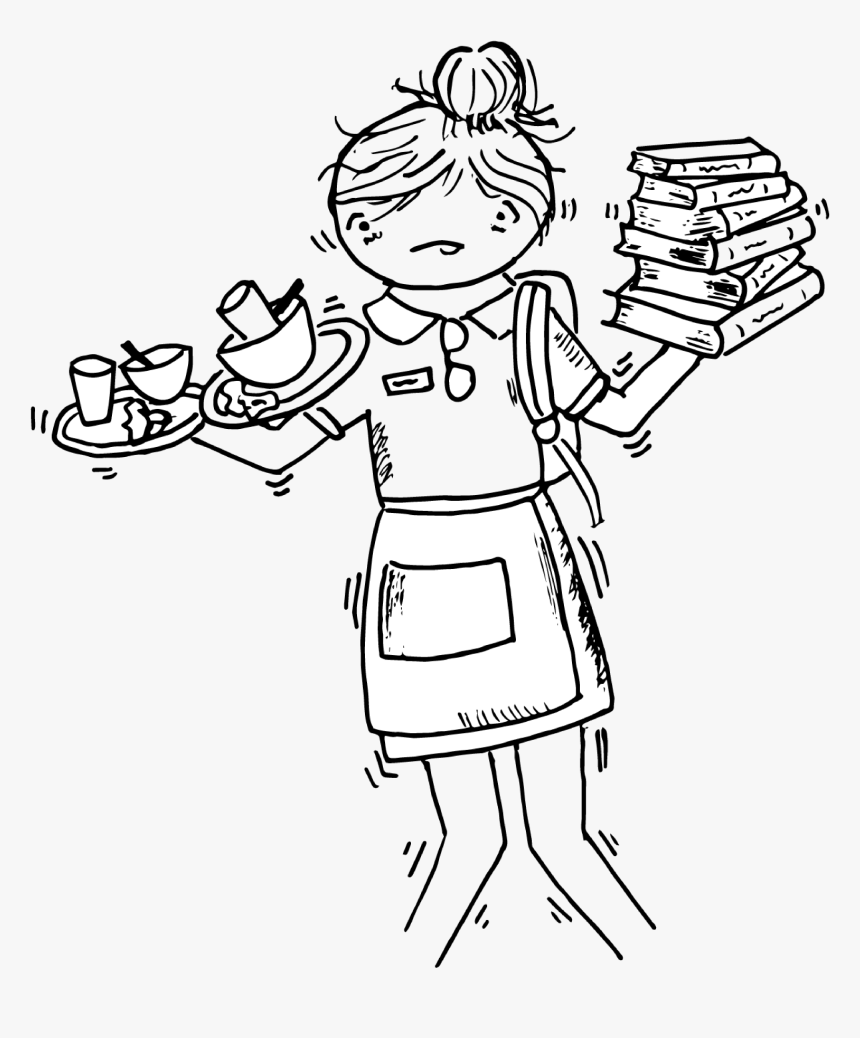 Working Student Picture Cartoon, HD Png Download