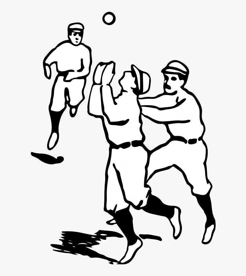 Baseball Sketch Of Players - Clip Art, HD Png Download