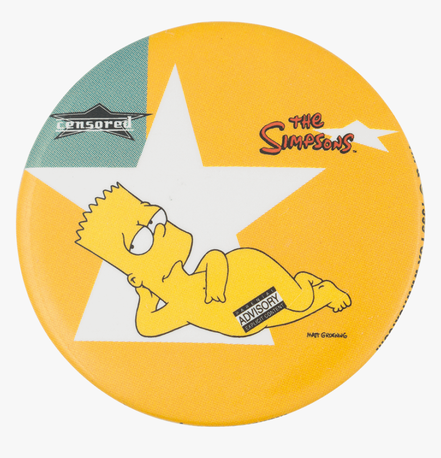 The Simpsons Censored Entertainment Button Museum - Bart Simpson Censored, HD Png Download