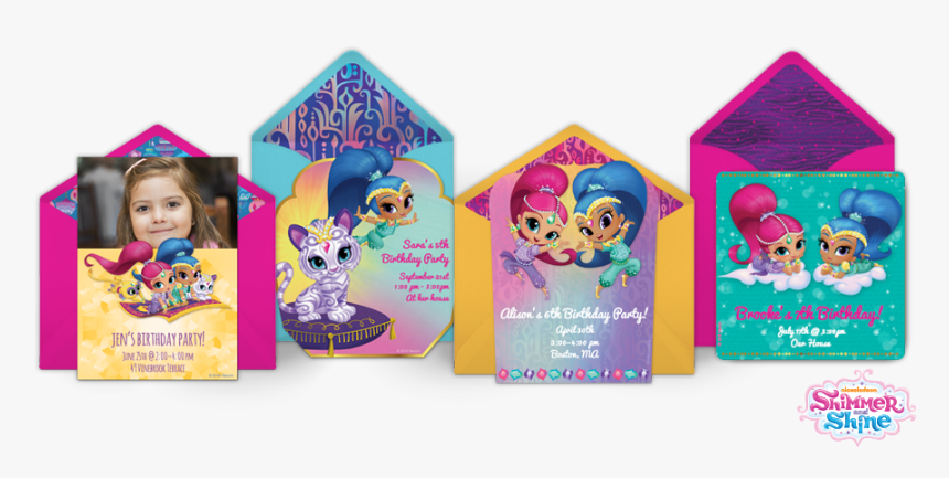 Shimmer And Shine Online Invitations - Shimmer And Shine Invitations, HD Png Download