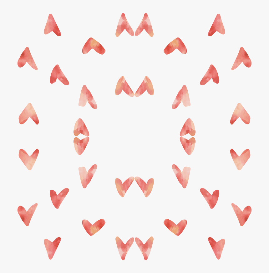 Watercolor Hearts -peaches And Cream Wallpaper Clipart - Watercolor Heart, HD Png Download