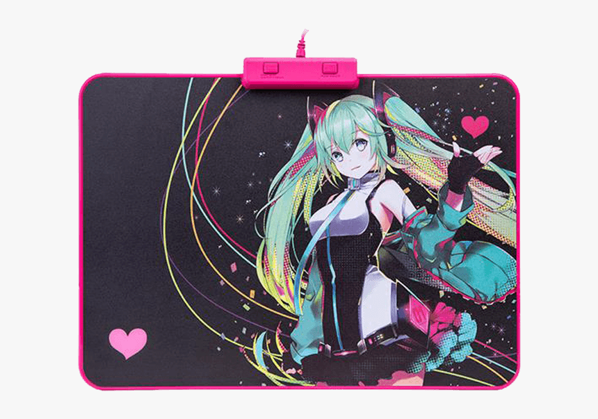 Draconem Rgb Hatsune Miku Edition, Non-slip Rubber - Thermaltake Hatsune Miku Mouse Pad, HD Png Download
