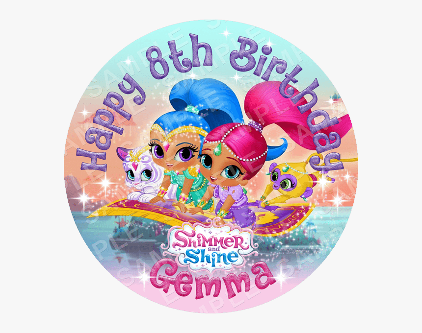 Shimmer And Shine Edible Cake Topper - Shimmer And Shine On The Carpet, HD Png Download