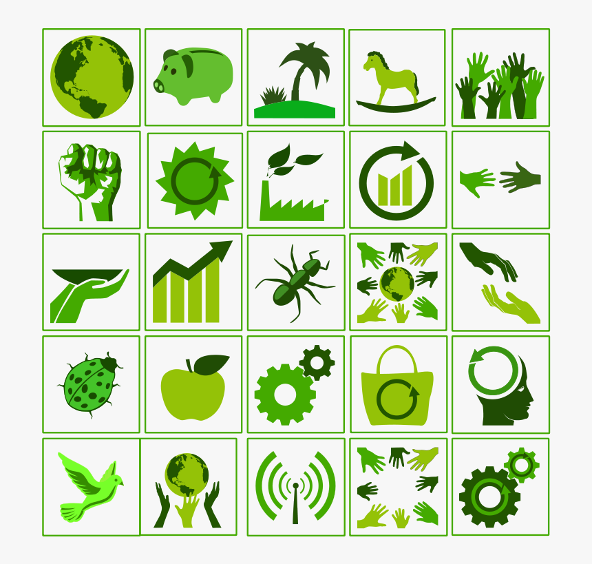 Clip Free Stock Computer Icons Environmentally Ecology - Green Transparent Icon Set, HD Png Download
