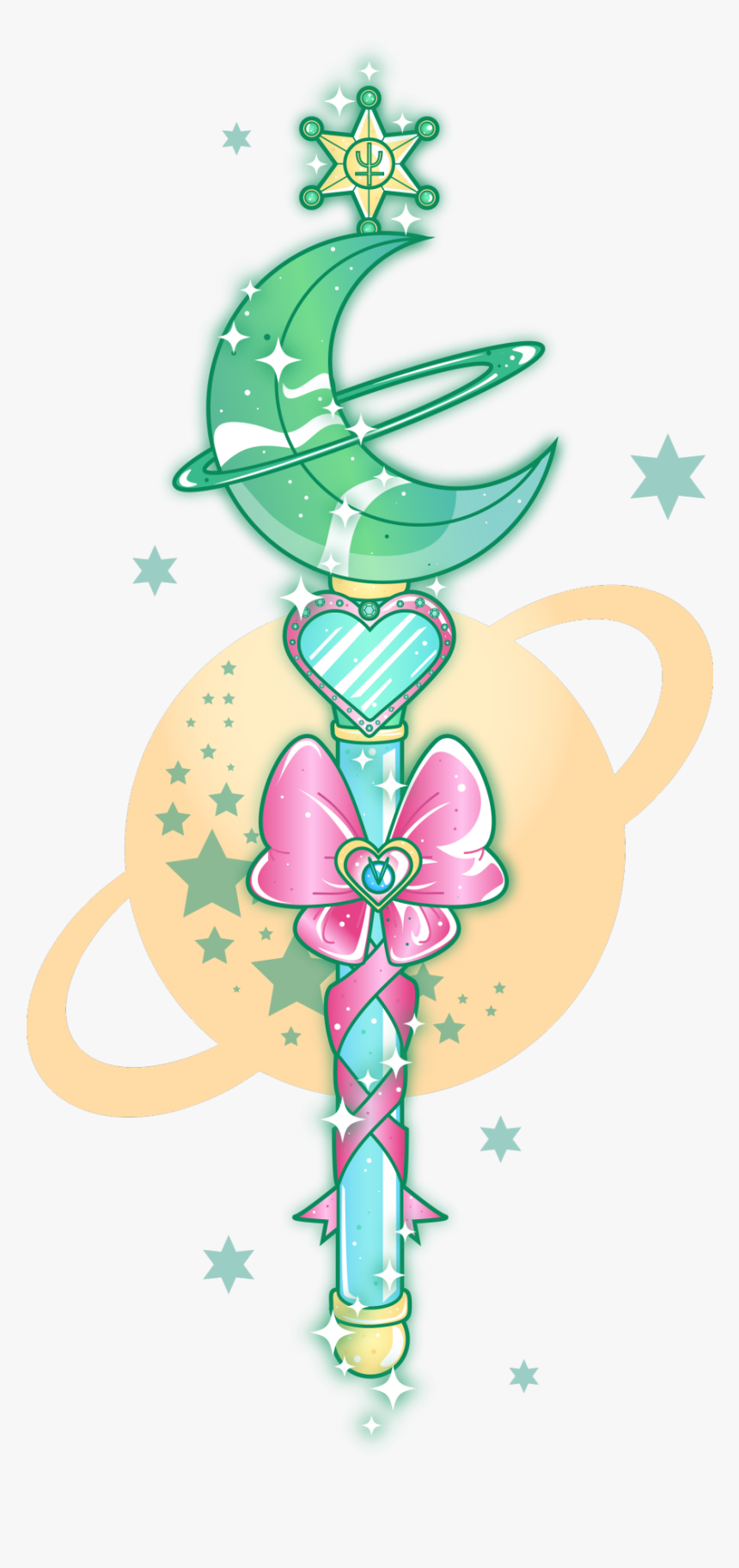 Sailor Neptune Wand , Png Download - Sailor Neptune Transformation Wand, Transparent Png