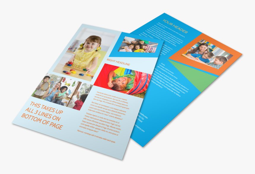 Fun Preschool Flyer Template Preview - Flyer, HD Png Download