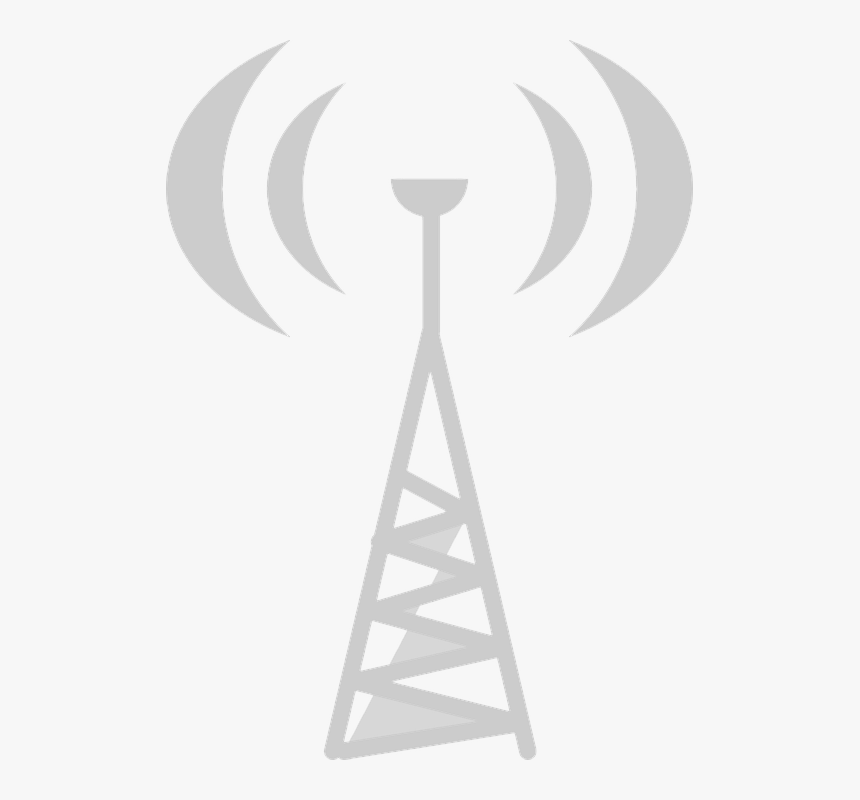 Sender Wifi Tower Gray Radio Transceiver - Torre De Rádio Desenho, HD Png Download
