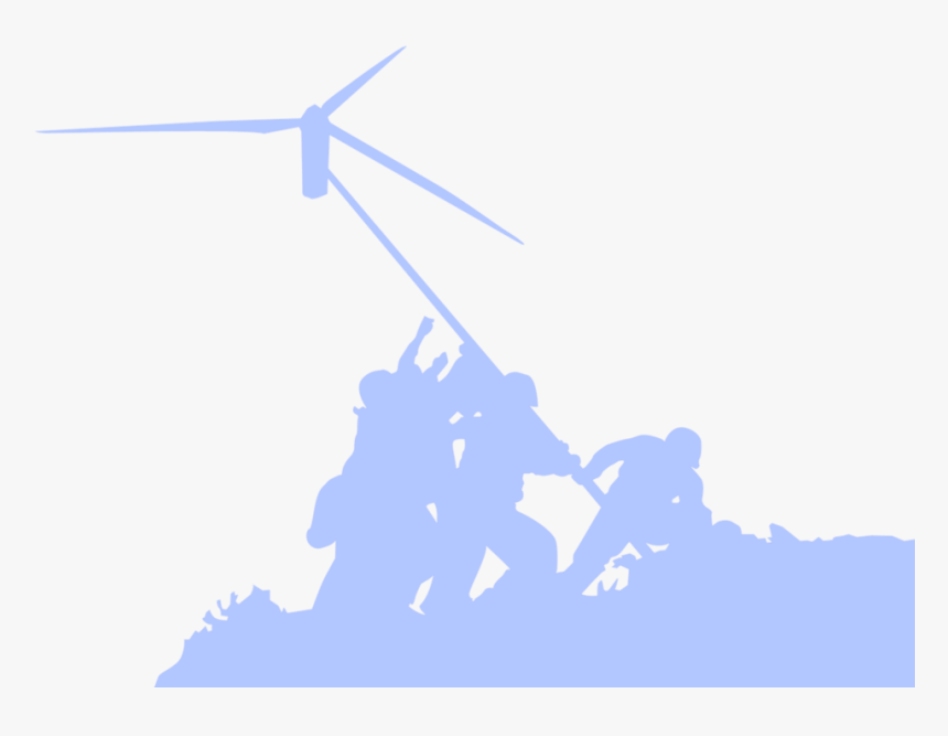 Tcm Blue Outline Windmill, HD Png Download