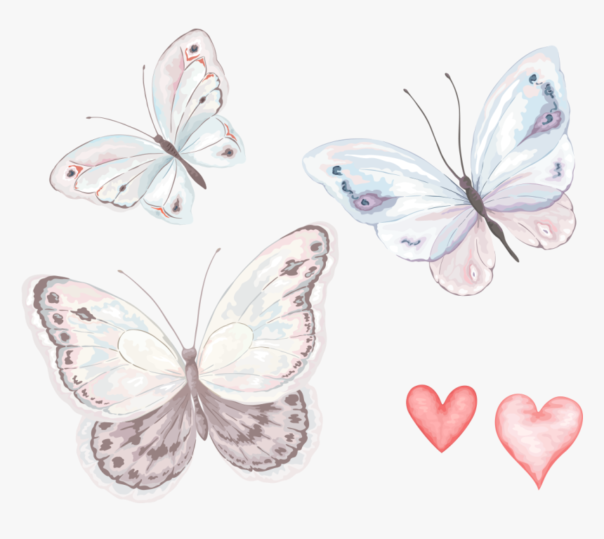 Watercolor Butterfly Fly Cartoon Hand-painted Download - Watercolor Painting, HD Png Download