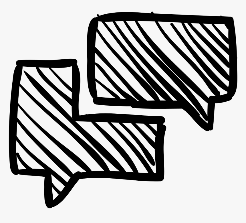 Transparent Speech Bubbles Png - Chat Sketch Icon Png, Png Download