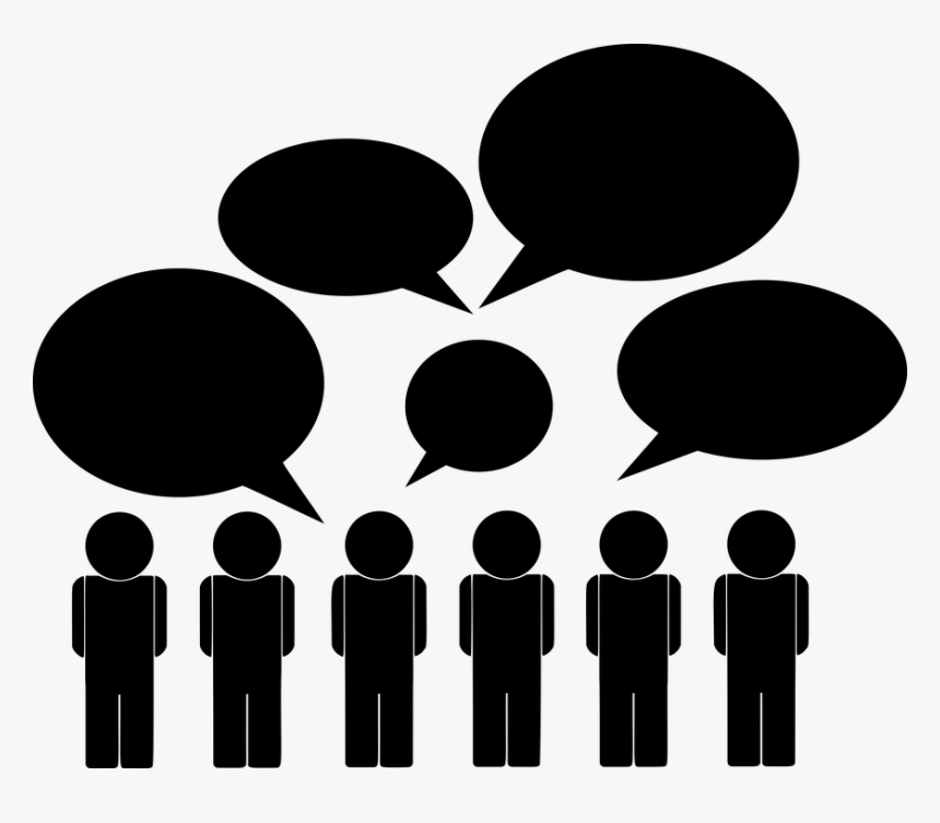 Communicate, Communication, Conference, Crowd - Communication Image Black And White, HD Png Download