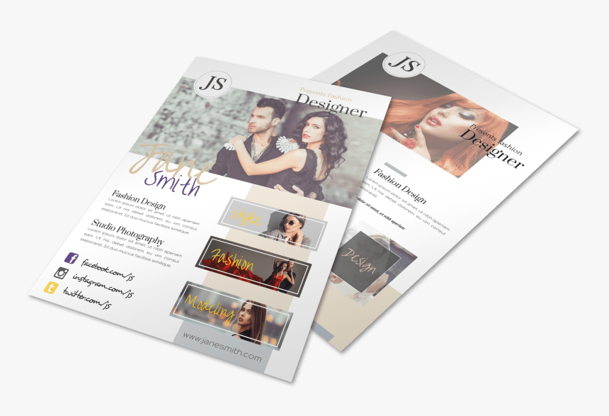Creative Fashion Designer Flyer Template Preview - Flyer, HD Png Download