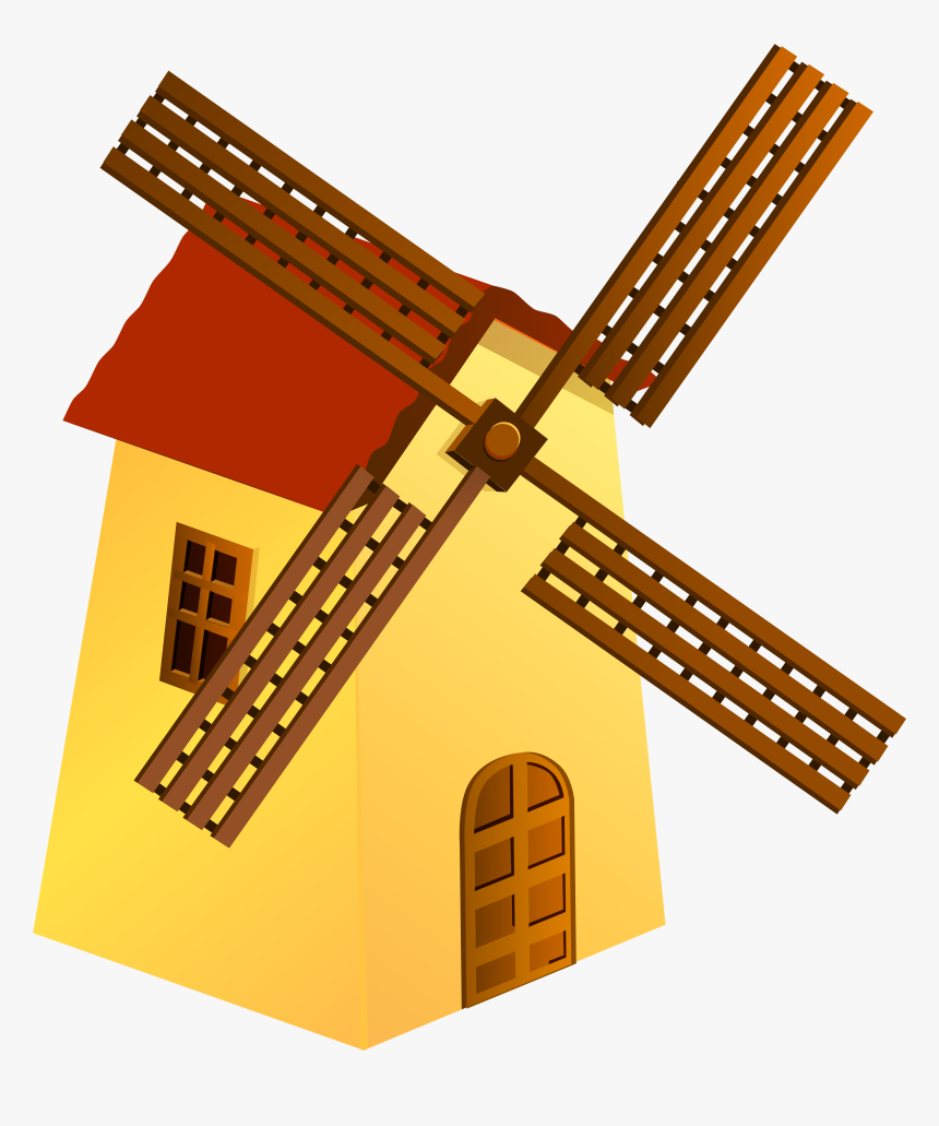 Windmill Yellow Png Clip Art, Transparent Png