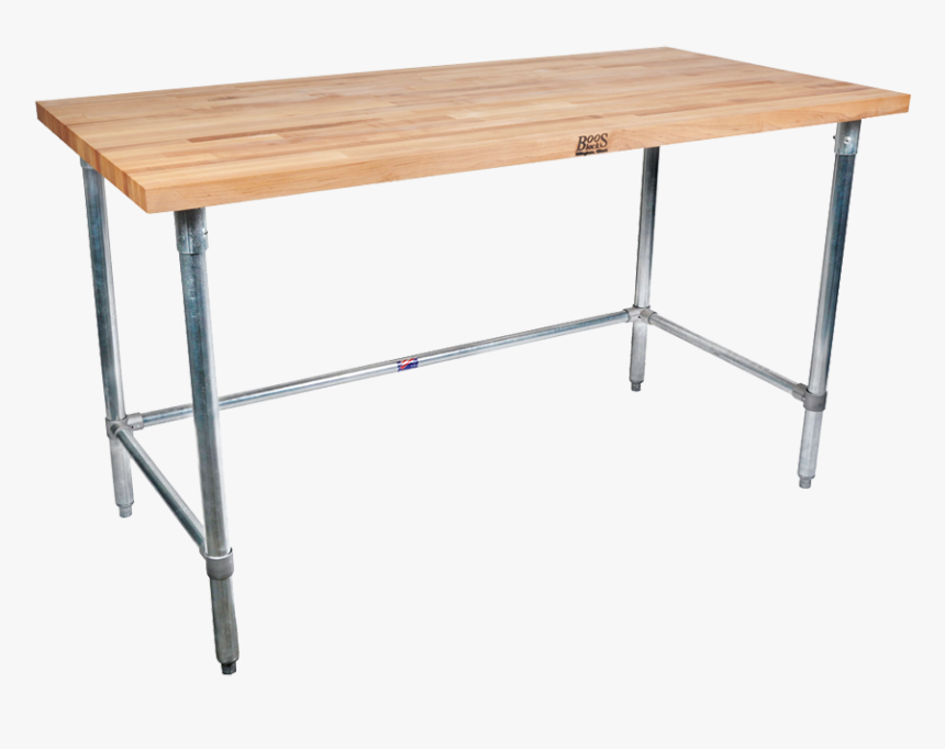 John Boos Snb09 Wooden Work Table Top, Stainless Steel - 1 Inch Thick Desk, HD Png Download