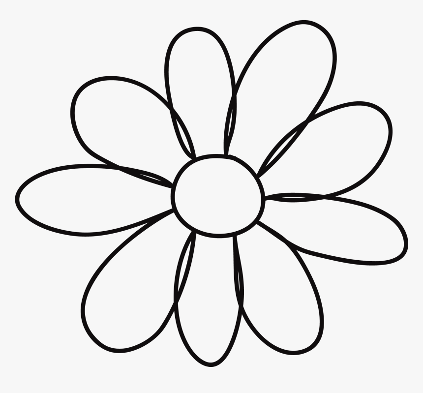 Flower Petal Template - Easy Things To Draw Words, HD Png Download