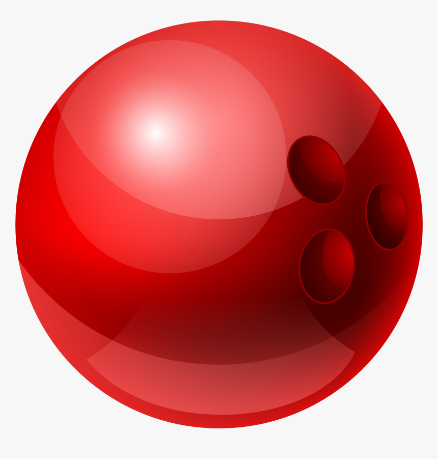 Red Bowling Ball Png Clipart - Red Bowling Ball Transparent, Png Download