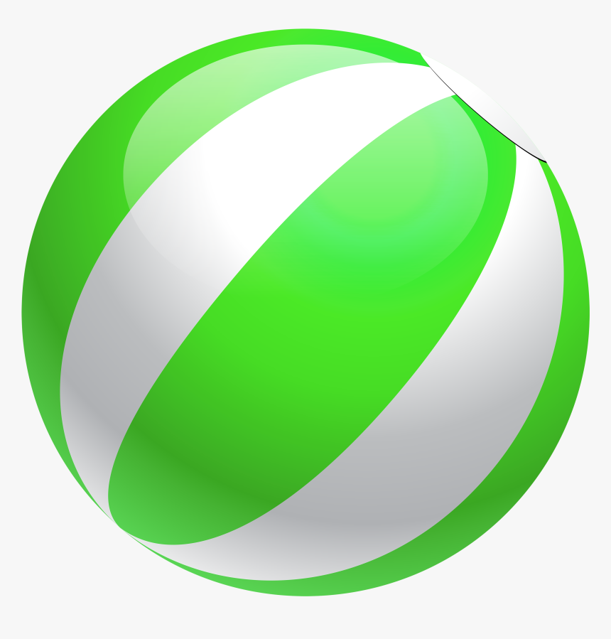 Transparent Green Beach Ball Clipart Clipart - Green Summer Clipart, HD Png Download