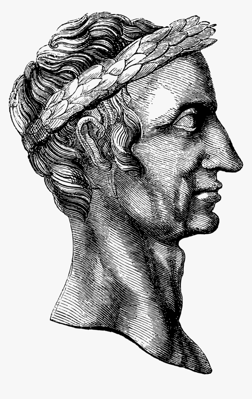 Julius Caesar, Roman, Emperor, Portrait, Profile - Цезарь В Профиль Png, Transparent Png