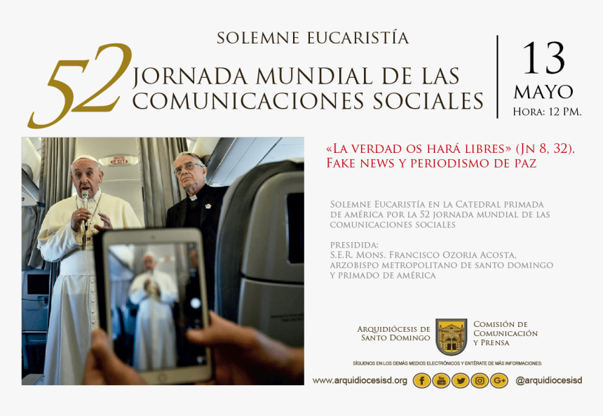 52 Jornada Mundial De Las Comunicaciones Sociales, HD Png Download