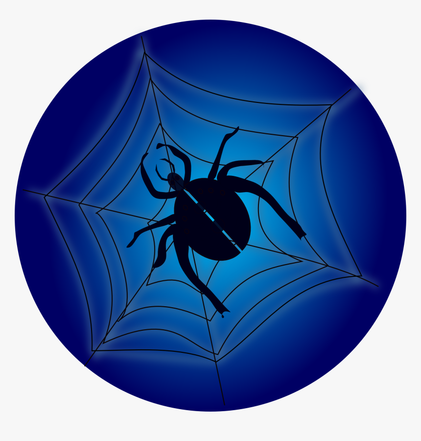 Spider On Web Svg Clip Arts - Spider, HD Png Download