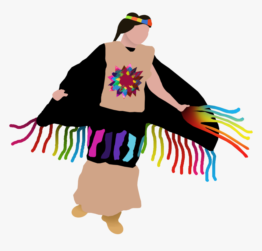Pow Graphic Dancer Wildlife - Powwow Dancer Clip Art, HD Png Download