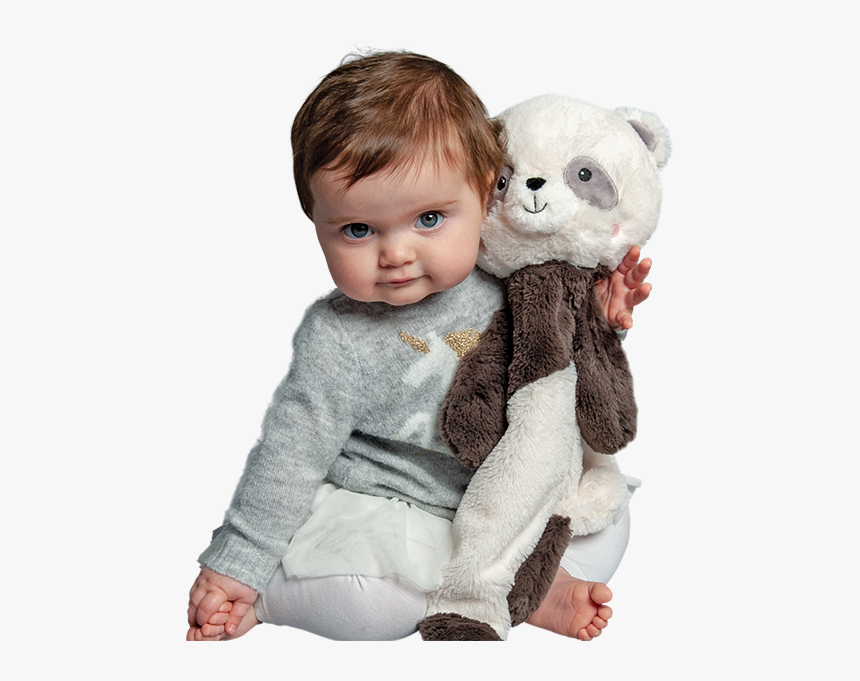 Baby Cuddling Stuffed Giraffe, HD Png Download