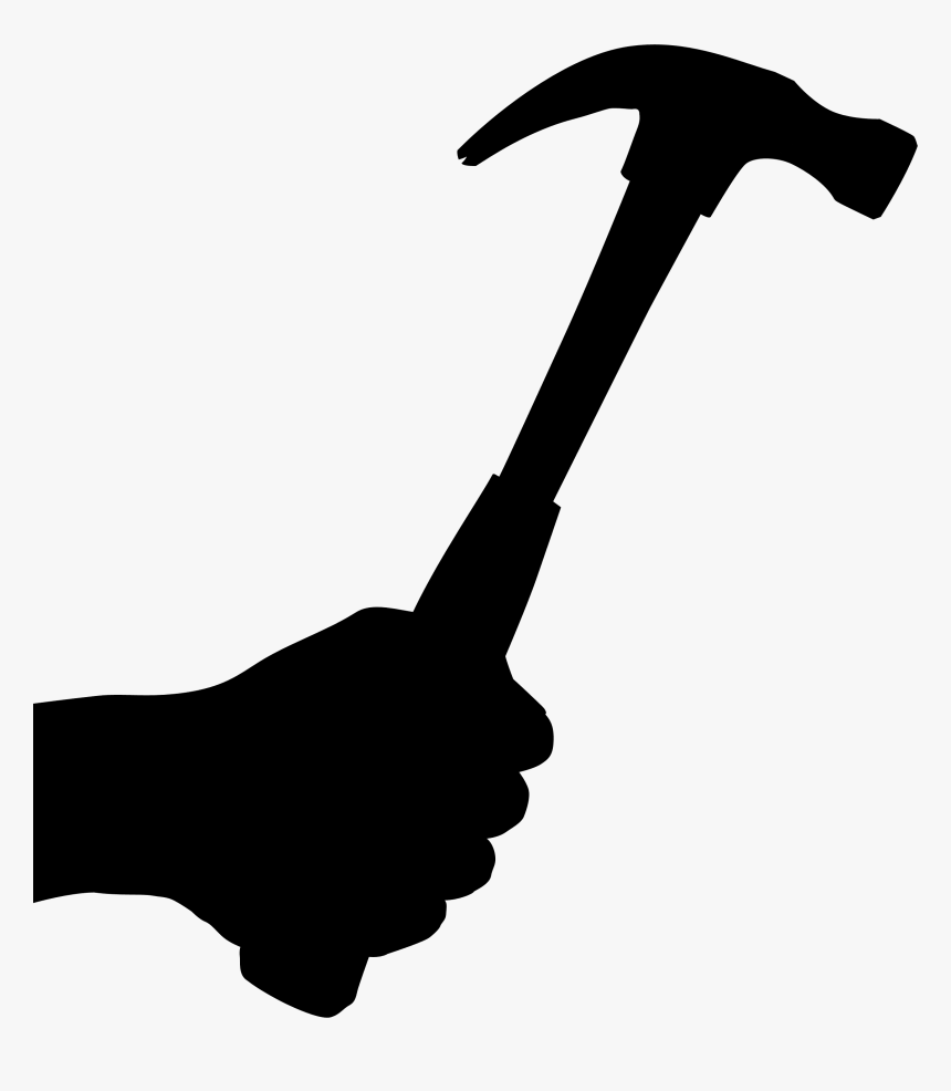 Hammer Silhouette Clipart Png Download- - Transparent Hammer Silhouette, Png Download
