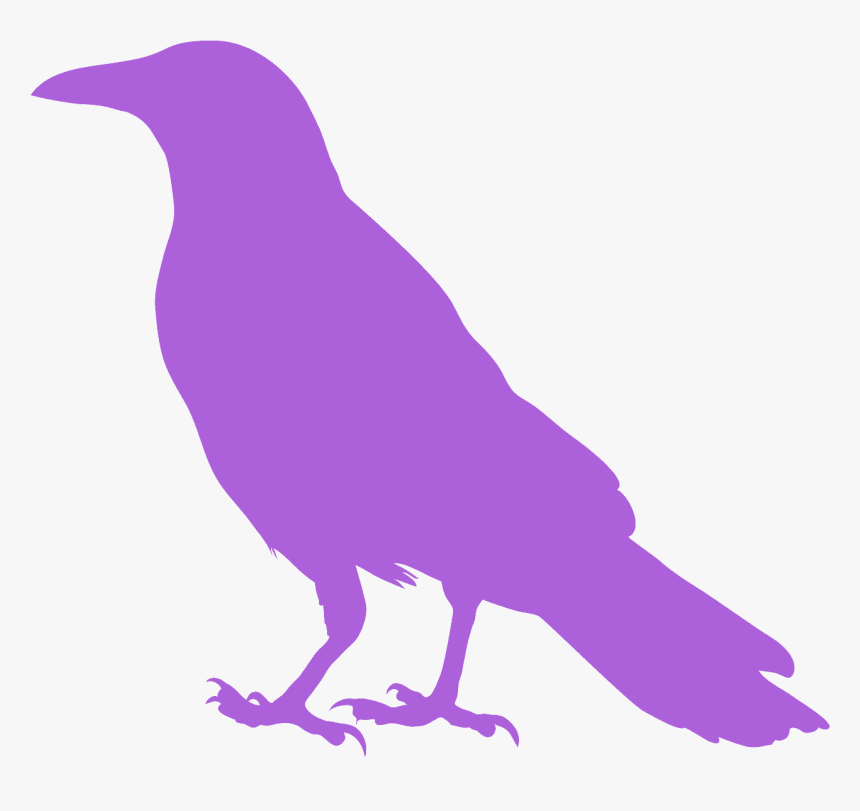 Crow Silhouette Red, HD Png Download