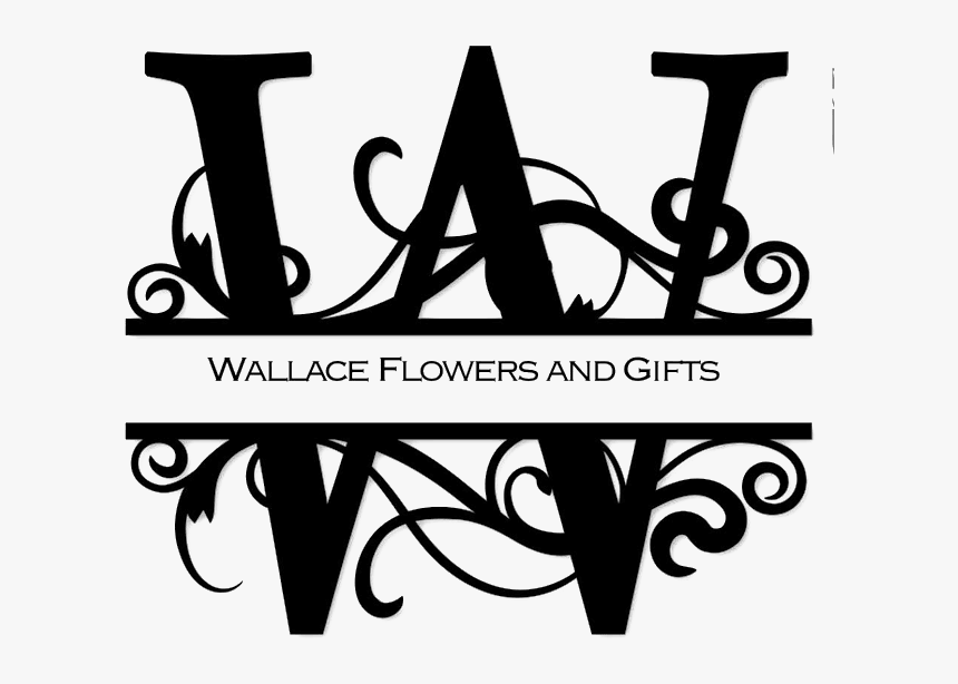 Wow Wallace Flowers And Gifts - Split Letter Monogram W, HD Png Download