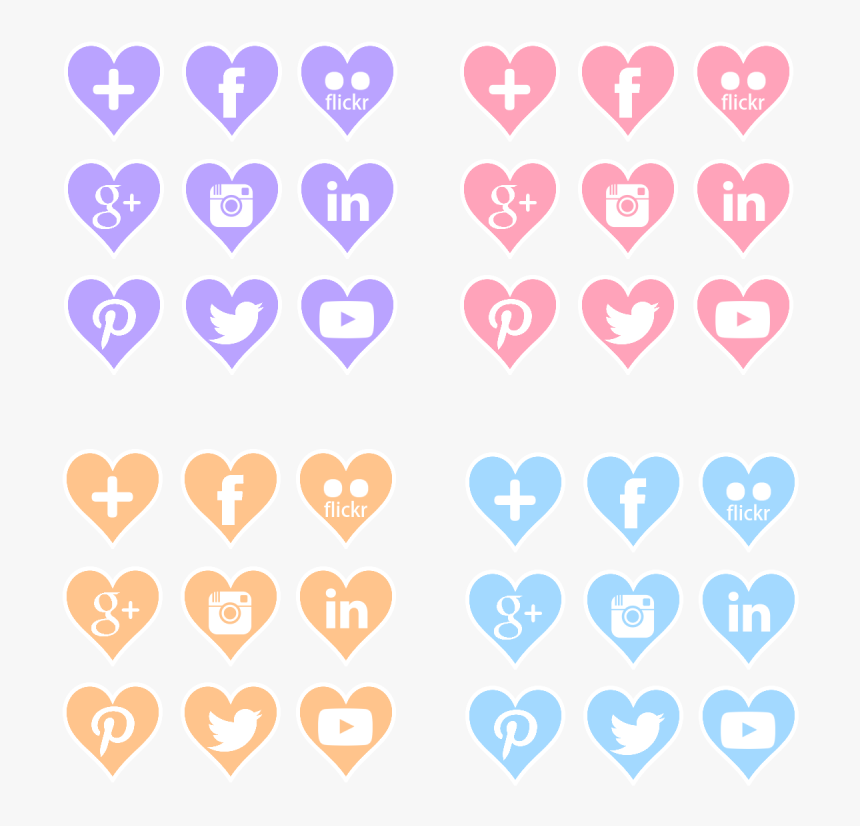 Clip Art Free Purple Pink Orange - Heart, HD Png Download