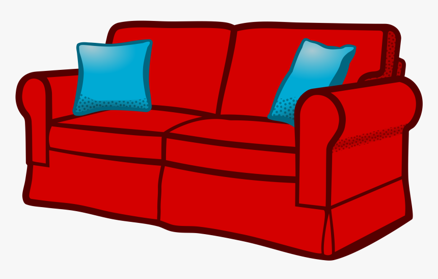 Coloured Clip Arts - Clipart Of A Sofa, HD Png Download
