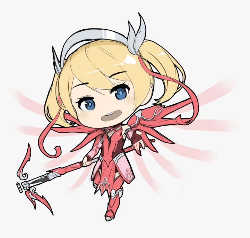 Transparent Cute Chibi Png - Pink Mercy Chibi Png, Png Download