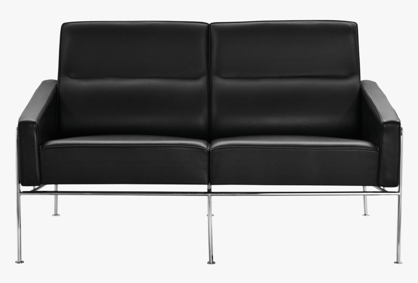 3300 2 Seater Black Elegance Leather - Arne Jacobsen Læder Sofa, HD Png Download