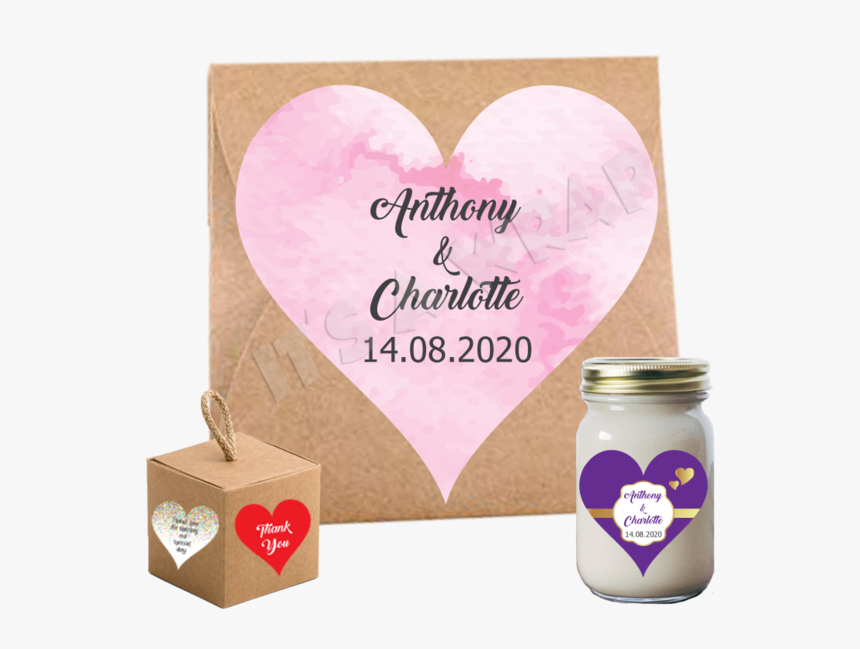 Watercolour Wedding Hearts - Heart, HD Png Download