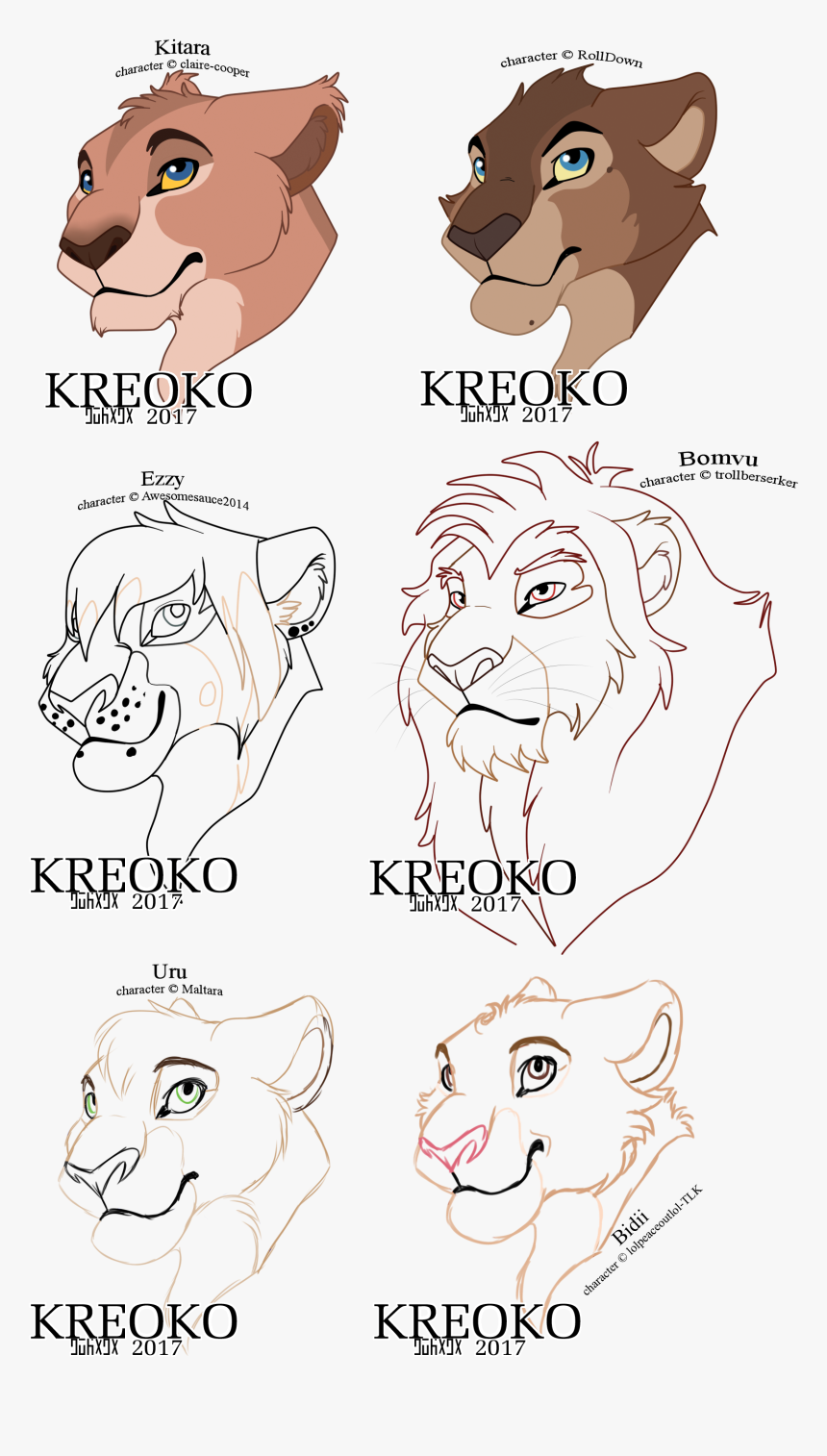 Lion King Fanart Headshots, HD Png Download