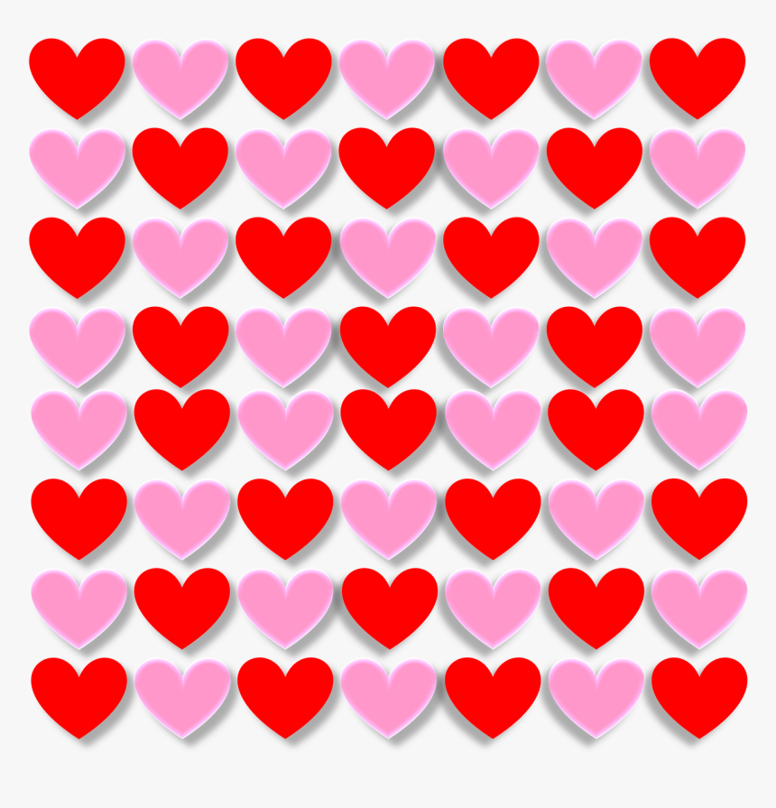 Wedding, Hearts, Love, Valentine, Red, Pink, 3d - 3d Hearts Png, Transparent Png