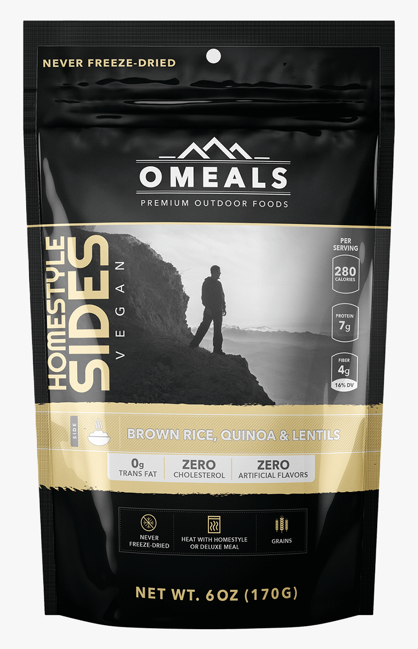 Omeals Brown Rice Quinoa Lentils 01 - Packaging And Labeling, HD Png Download