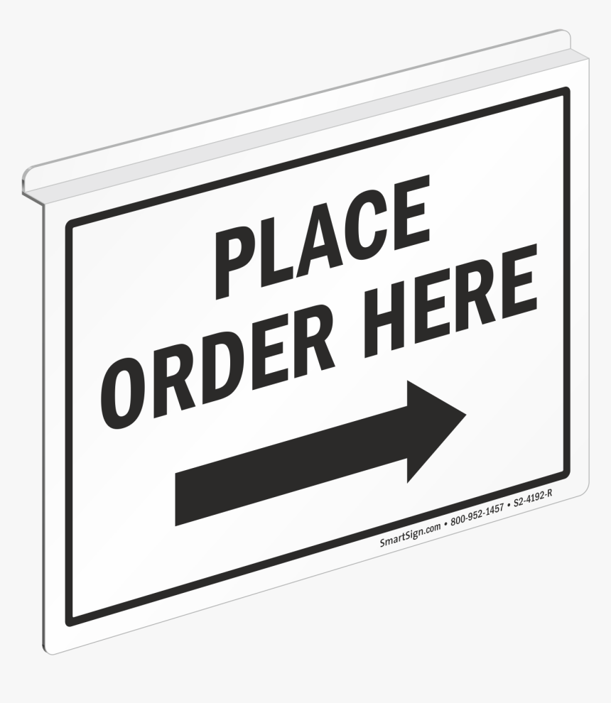 Place Order Here 2 Sided Z Sign For Ceiling - Brawndo, HD Png Download