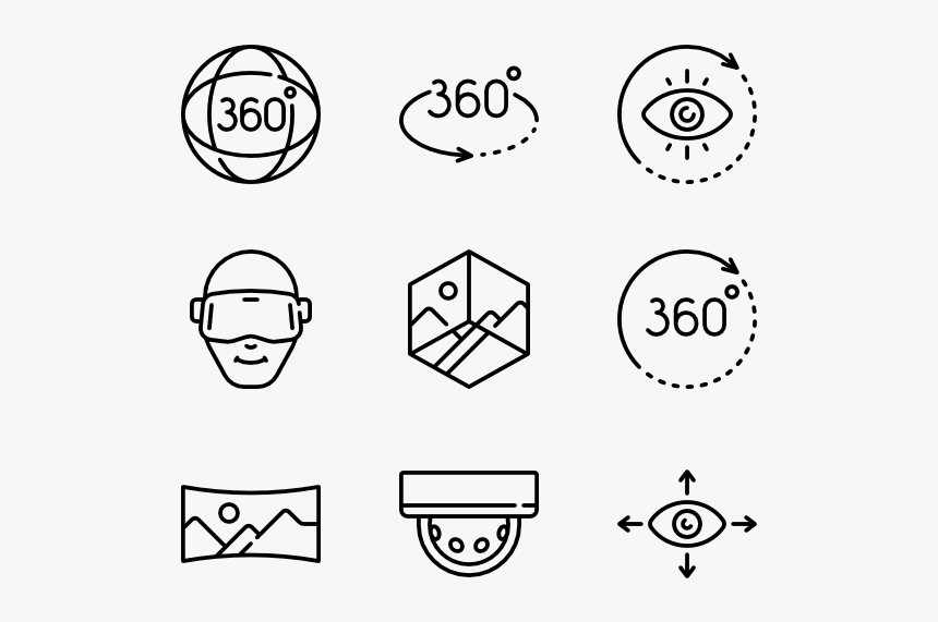 360 View - Food Icons Png, Transparent Png